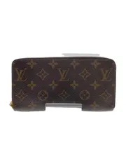 LOUIS VUITTON 1)ジッピー・ウォレット_モノグラム・キャンバス_BRW PVC ブラウン レディース