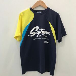 LV1214 埼玉 ソフトテニス ヨネックス 半袖スポーツウェア Tシャツ テニス 紺 メンズ M