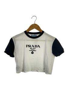 PRADA◆クロップドTシャツ/XS/コットン/ホワイト/3538B S232 11CD