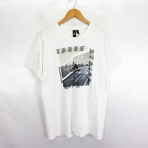 アディダス adidas Tシャツ カットソー 半袖 クルーネック フォトグラフィック コットン O ホワイト ※EKM メンズ