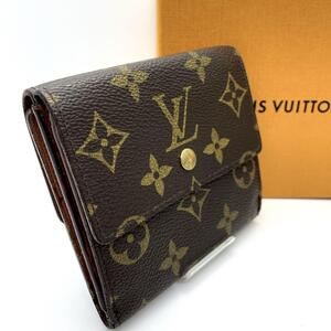 美品 Louis Vuitton ルイヴィトン モノグラム ポルトモネビエ カルトクレディ Wホック 二つ折り 財布 金具 ゴールド金具M6165/TH09282　