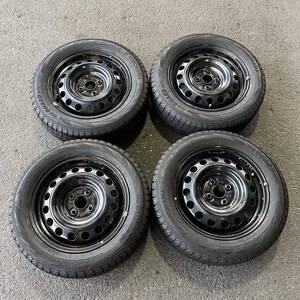 【5230】185/60R15 4本セット冬タイヤYOKOHAMA ICE GUARD IG70バリ山【2021年】スチールホイール 15X5 1/2J PCD100/4H