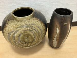 【4906】信楽焼 しがらき 花瓶 壺 花器 花入 陶器 骨董