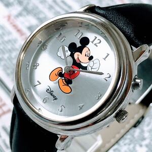 #3255【超可愛い】 ミッキーマウス 稼働品 Disney ウォルトディズニー Quartz 腕時計 メンズ 動作品 クォーツ MICKEY MOUSE レディース