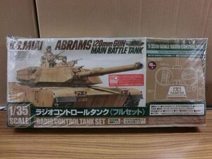 #i13【梱100】 タミヤ 1/35 ラジオコントロールタンクシリーズ RCアメリカM1A1戦車 ビッグガン・エイブラムス フルセット 未組立