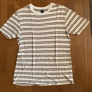 GAP/半袖Tシャツ/ボーダー/サイズM/カラーブルー系ブラウン/