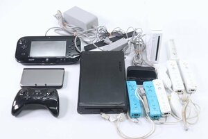 【まとめ売り】 ジャンク Nintendo 任天堂 WiiU Wii 本体 ゲーム コントローラー リモコン ブラック 動作未確認 0673-RK