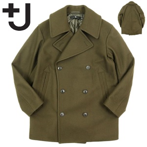 【B2540】【新品同様】+J UNIQLO×JIL SANDER プラスジェイ ユニクロ ジルサンダー ウールブレンドオーバーサイズピーコート サイズS