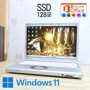 ★美品 高性能6世代i3！SSD128GB★CF-SZ5 Core i3-6100U Webカメラ Win11 MS Office 中古品 ノートPC★P72489