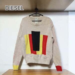 DIESEL ディーゼル ニットセーター カラーブロックデザイン