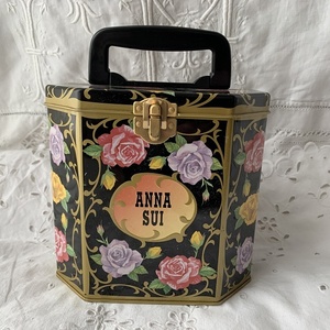 ANNA SUI アナスイ バニティ 缶　小物入れ メイク用品　ノベルティ　廃盤　薔薇　ローズ　花柄