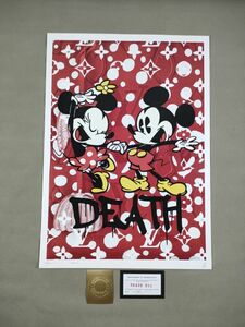 #340 DEATH NYC 世界限定ポスター 現代アート ポップアート ディズニー Disney ミッキー ミニー 社交ダンス 草間彌生 水玉 ドット