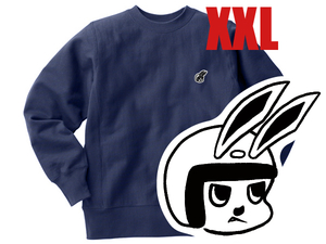 リバース縫製 サイドリブ CHECKER RABBIT SWEAT NAVY XXL/ネイビービンテージスウェットチャンピオンラビットスクータージュニアs601ベスパ