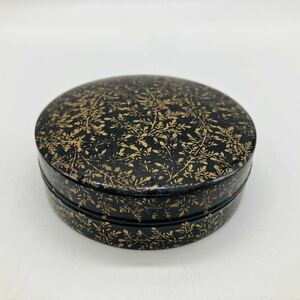 漆器 香合 黒漆 蒔絵 沈金 鏡箱 漆芸 茶道具 香道具 時代物 骨董