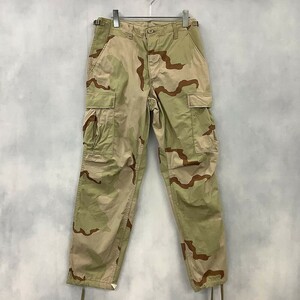 ミリタリー 米軍放出品 カーゴパンツ 迷彩 デザートカモ DLA100 ベージュ系 SMALL - SHORT 27TO31IN [D3039]