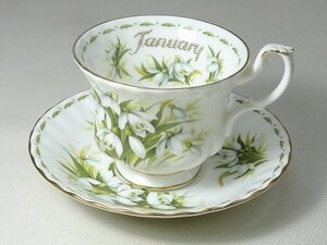 ▲60SK1788▲ROYAL ALBERT ロイヤルアルバート FLOWER OF THE MONTH SERIES フラワーオブマンス 　カップ&ソーサー　コーヒー　ティー