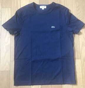  LACOSTE ポケTシャツ 半袖 紺 ネイビー サイズ2 レギュラーフィット ラコステ