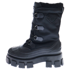 PRADA プラダ Monolith Shearing Boots 2UE015 モノリス ボア ハイカットブーツ レザーシューズ ブーツ ブラック