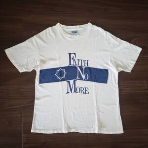 80s 90s FAITH NO MORE ホワイト Tシャツ XL usedバンドTシャツ ミクスチャー オルタナティヴロック ビンテージ