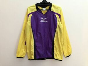 Mizuno （ミズノ）ウィンドブレーカーシャツ（パープル×イエロー）☆参考価格：5.830円☆62WS-210☆Lサイズ（220107）