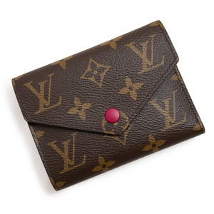 （新品・未使用品）ルイ ヴィトン LOUIS VUITTON ポルトフォイユ ヴィクトリーヌ 三つ折り財布 モノグラム グレインレザー M41938 箱付