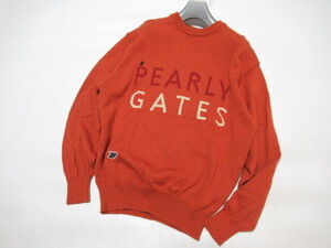 【90s】 PEARLY GATES パーリーゲイツ ニット size S オレンジ 90年代 ヴィンテージ