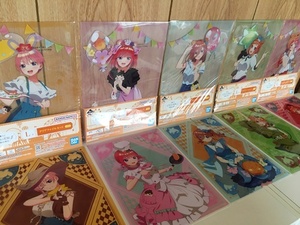 ★美品「五等分の花嫁∬」一番くじ「 ～最高の休日～ ☆A4クリアファイルセット 全5種 フルコンプ 」/ごとよめ 一花 二乃 三玖 四葉 五月