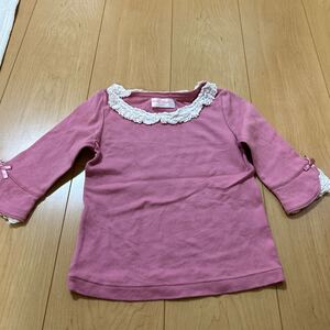 シャーリーテンプル　5分丈ぐらいカットソー　110cm 女の子 半袖Tシャツ　