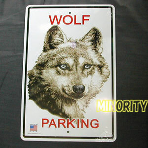 狼の道路標識　Wolf Parking Sign / ウルフ / おおかみ / オオカミ