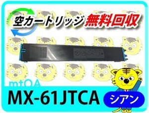 シャープ用 リサイクルトナー MX-61JTCA シアン 再生品