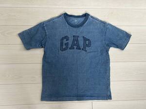 ★GAP ギャップ デニム調 インディゴ 半袖 Tシャツ Mサイズ ヴィンテージ風 ロゴT★