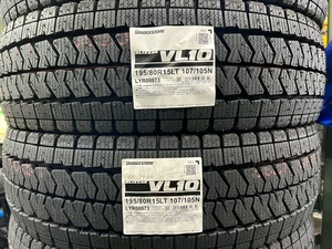 送料無料 2023年製 最短当日発送 ブリヂストン ブリザック VL10 195/80R15 195/80-15 107/105N LT 新品スタッドレス ハイエース キャラバン