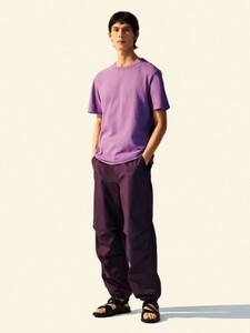 【美品】UNIQLO ユニクロ ワイドフィットパラシュートパンツ サイズ73 DARK PURPLE 