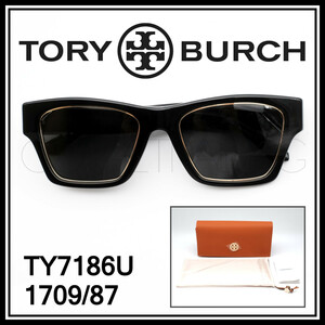 23454★新品本物 トリーバーチ TY7186U 1709/87 ブラック/ゴールド TORY BURCH 高級サングラス 一番人気カラー