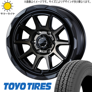 145R12 6PR サマータイヤホイールセット 軽トラ (TOYO V02E & MUDVANCE06 4穴 100)