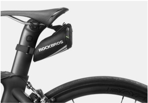 s1888 rockbrosバイクバッグポータブル反射サドルバッグ尾シートポストナイロン自転車バッグmtbロードバイクリアバイクバ