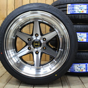 200系 ハイエース オーバーフェンダーサイズ 18インチ 9J+25 ファブレス BARONE XR6 ワイド 225/45R18 新品 タイヤ ホイール 4本SET