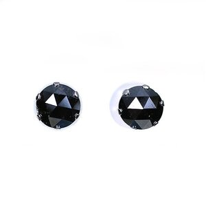 Z_109 Pt900 ブラックダイヤモンド 0.50ct/0.50ct ピアス