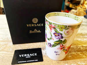 未使用 VERSACE×ROSENTHAL/ヴェルサーチ×ローゼンタール FLOWER FANTASY フラワーファンタジー タンブラーマグ マグカップ ホワイト