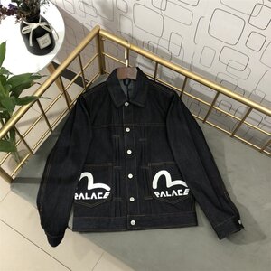 エヴィス EVISU × PALACE コラボ デニムジャケット Classic Denim Jacket ユニセックス アウター Lサイズ