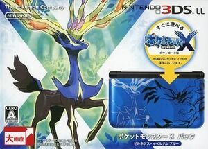 中古ニンテンドー3DSハード ニンテンドー3DSLL本体 ポケモンX ゼルネアス・イベルタルブルー