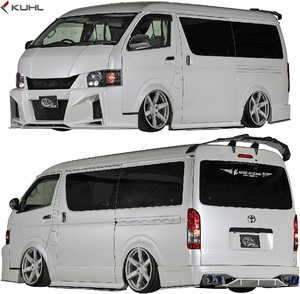 【M’s】TOYOTA 200系 ハイエース 4型 (ワイド用) Kuhl Racing Ver4 200W-GT フルエアロ 7点 ／／ FRP クールレーシング エアロ