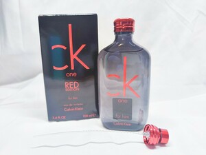 100ml【ほぼ未使用】【送料無料】Calvin Klein カルバンクライン　シーケーワン RED レッド EDT ck one フォーヒム for him オードトワレ