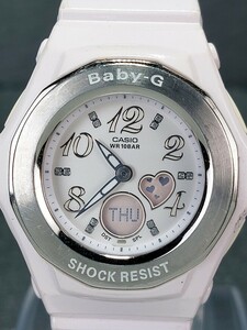CASIO カシオ Baby-G ベビージー BGA-100-7B3 デジアナ 腕時計 ホワイト ラバーベルト ステンレススチール 新品電池交換済み 動作確認済み