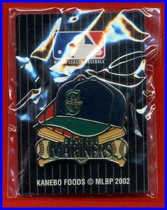 ◆シアトル・マリナーズ/ピンバッチ◆イチロー・佐々木主浩・城島健司◆KANEBO FOODS MLB 2002ベースボールガム◆②