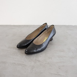 サルヴァトーレフェラガモ Salvatore Ferragamo *パンプス 5.5/22*レザー黒フォーマル0125(sh10-2501-8)【42A52】