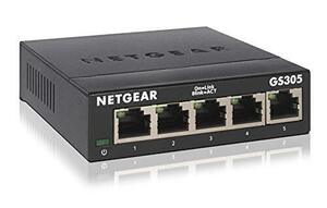 【中古】【正規品】 ネットギア NETGEAR スイッチングハブ 5ポート 1G 金属筐体 静音ファンレス メーカー3年保証 アンマネージスイッチ