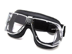 nannini Custom GOGGLE BLACK/CHROME × ANTI FOG CLEAR/ナンニーニカスタムゴーグルトライアンフ旧車ベスパ4眼ducatiアメトークバイク芸人