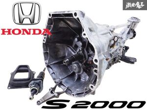 ◆綺麗◆【実動外し】保証付 ホンダ純正 AP1 S2000 F20C 6MT 6速マニュアル ミッション 本体 シフトレバー クラッチフォーク セット 棚