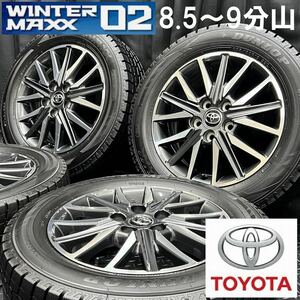 8.5～9分山★205/60R16 DUNLOP WM02&トヨタ 80系ノア・ヴォクシー純正ホイール 4本 №B240826-B1 エスクァイア/16インチスタッドレスセット